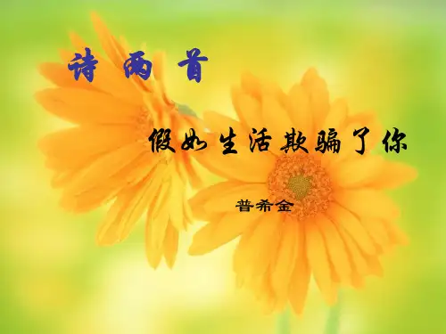 诗两首 假如生活欺骗了你PPT课件
