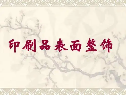 印刷品表面整饰_纺织轻工业_工程科技_专业资料