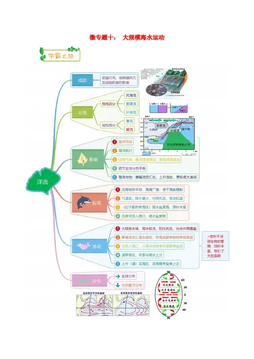 2019高考地理第一轮复习专题3微专题十大规模海水运动思维导图学案