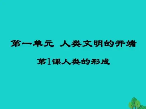 九年级历史上册第1课人类的形成课件新人教版 (1)