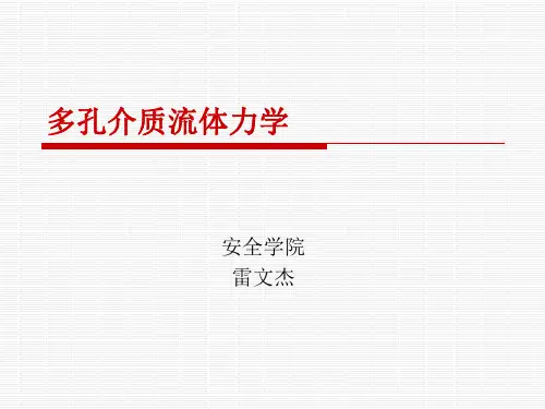 多孔介质流体力学