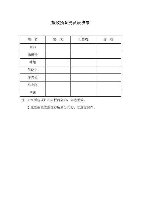 选票