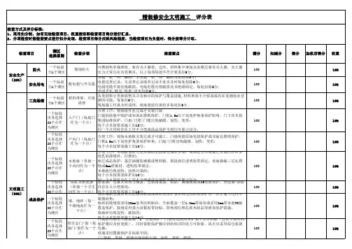 安全文明评分表2018