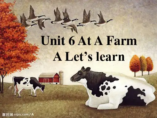 第二课时pep四年级英语下册Unit6_At_a_farm_课件