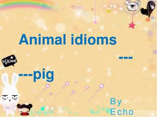 Animal idioms-pigs