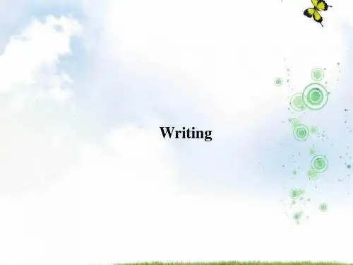 2019版高中英语人教版必修一课件:Unit+3+Writing