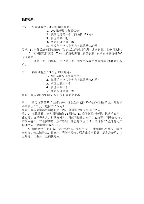 促销方案 3