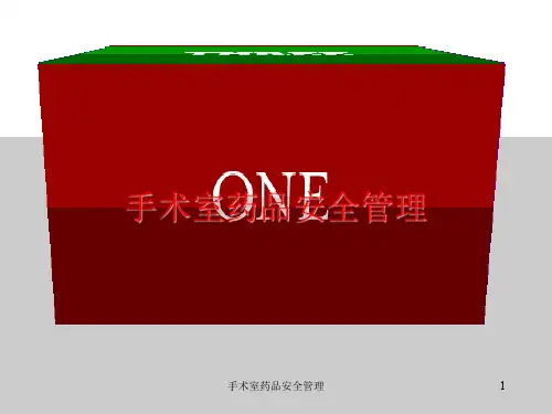 手术室药品安全管理课件