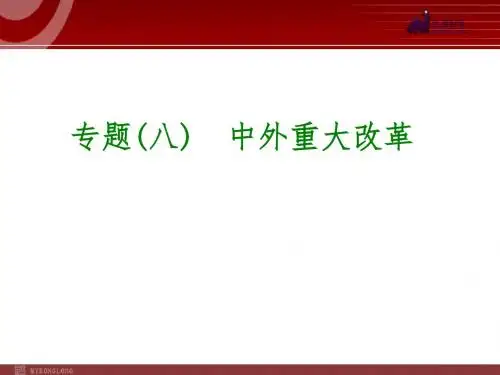 历史专题复习课件：专题(8)  中外重大改革(13张PPT)