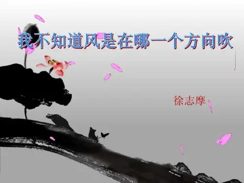 我不知道风是在那一个方向吹