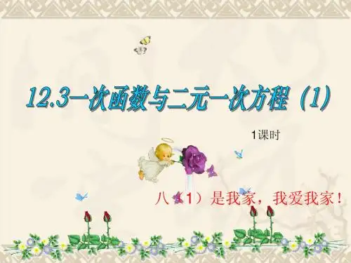 12.3一次函数与二元一次方程(1)
