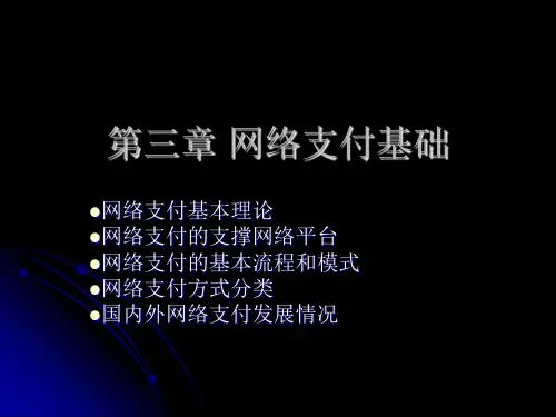 第三章 网络支付基础
