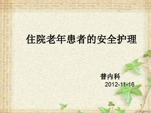 住院老年患者的安全护理ppt课件