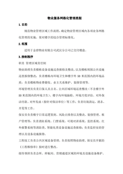 物业服务网格化管理流程