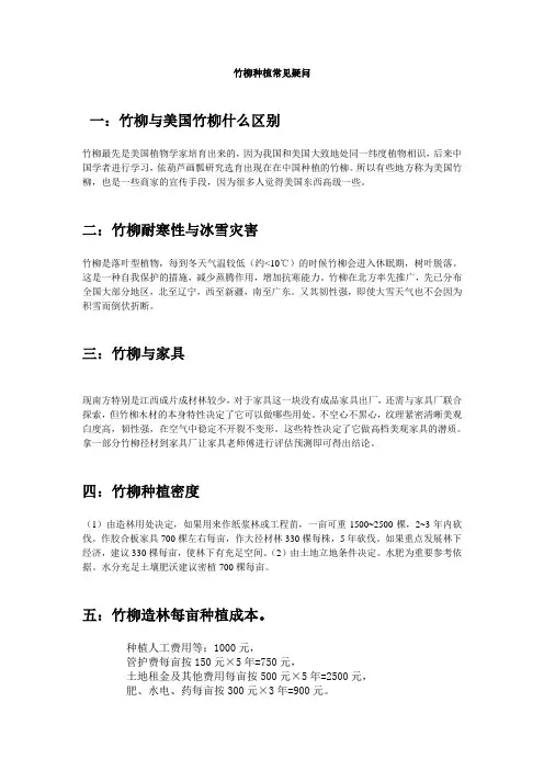 竹柳常见疑问