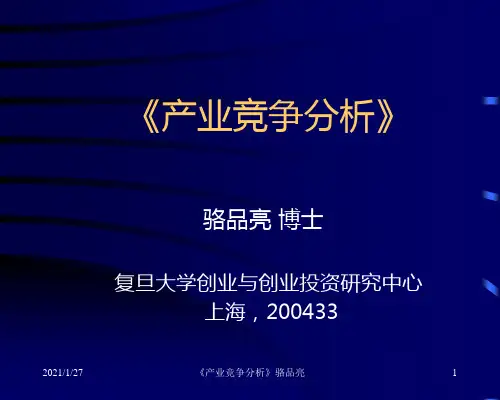 《产业竞争分析》