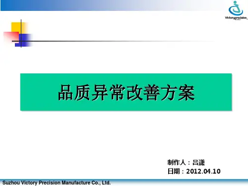 品质改善专案报告-2012.04.10