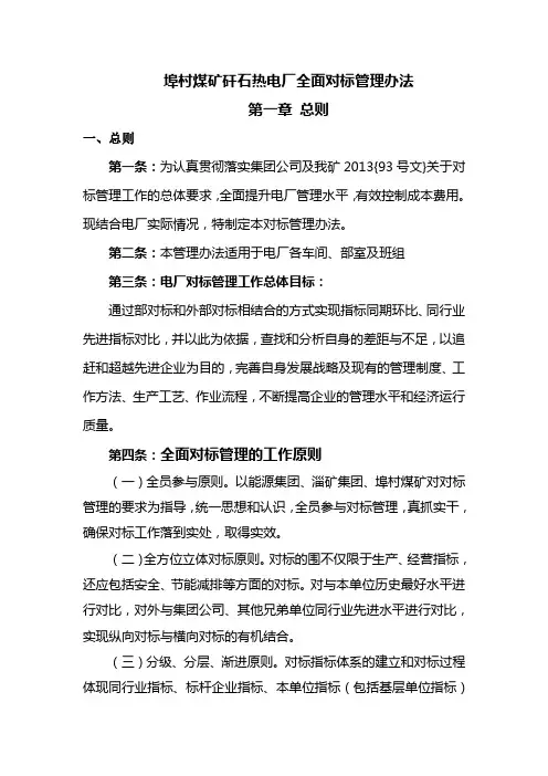 6_电厂全面对标管理办法