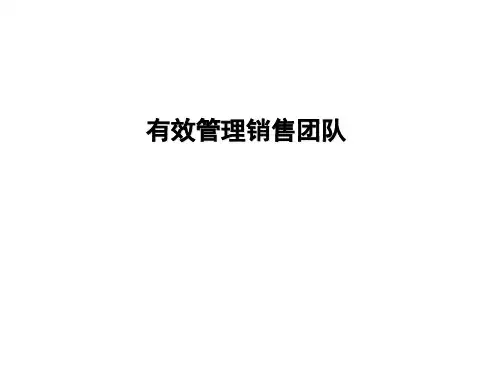 有效管理销售团队PPT(PPT56页)