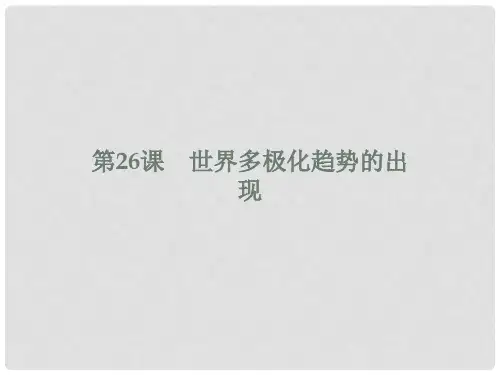 高中历史 第八单元 当今世界政治格局的多极化趋势 第2