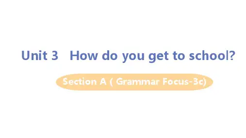 人教版七年级英语下册Unit 3 SectionA (Grammer Focus-3c 教学课件