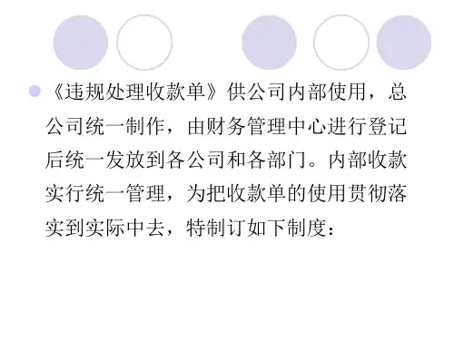 违规处理收款单方案