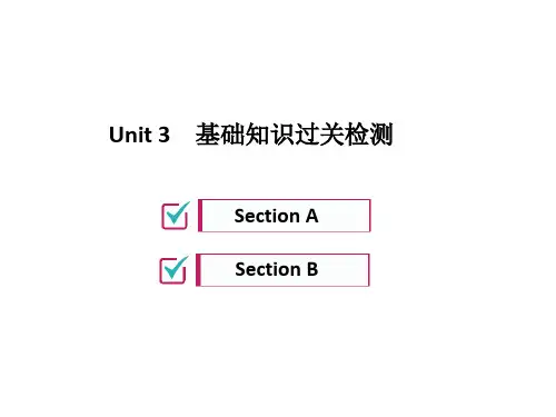 (人教版)九年级英语习题课件:Unit 3 基础知识过关检测