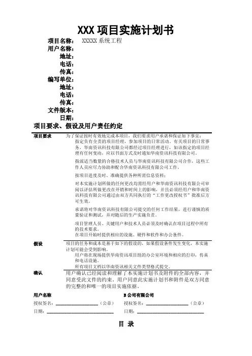 项目实施方案新