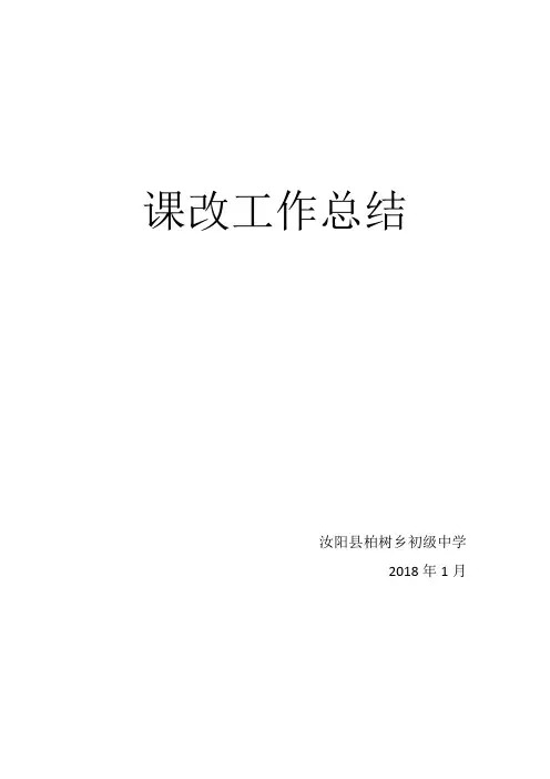 课改工作总结 2