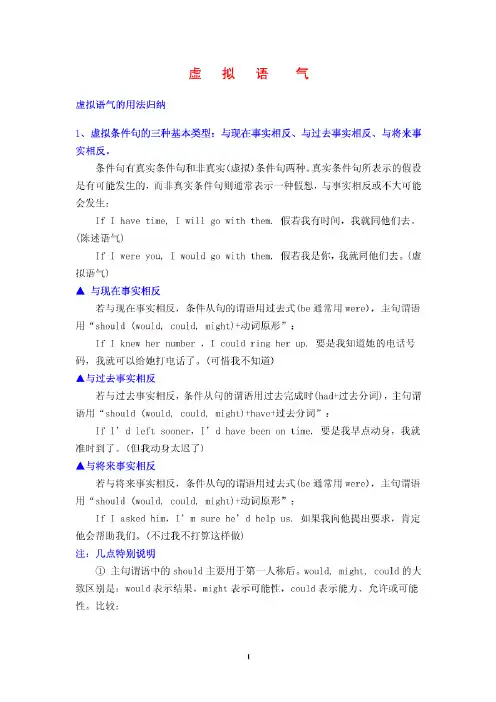 英语虚拟语气用法