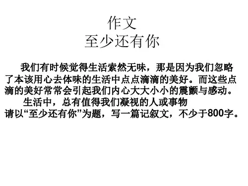 《至少还有你》作文讲评公开课