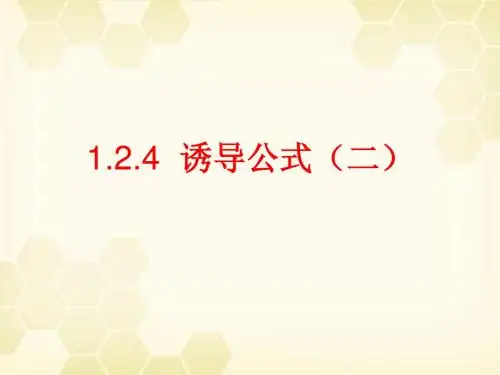 高中数学 1.2.4《 诱导公式》课件(2) 新人教B版必修4
