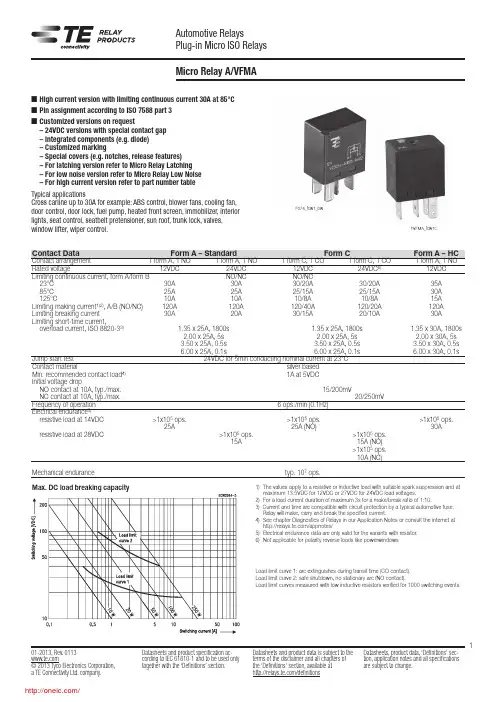 V23074A1002A403;中文规格书,Datasheet资料