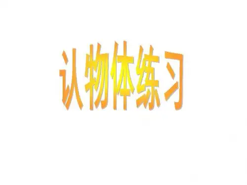 一年级数学认物体练习2