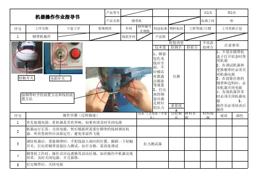 铜带机操作作业指导书