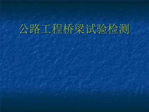 公路工程桥梁桥梁检测