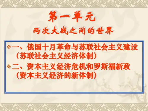 1929-1933年资本主义经济危机和罗斯福新政