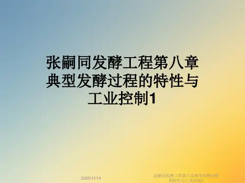 张嗣同发酵工程第八章典型发酵过程的特性与工业控制1