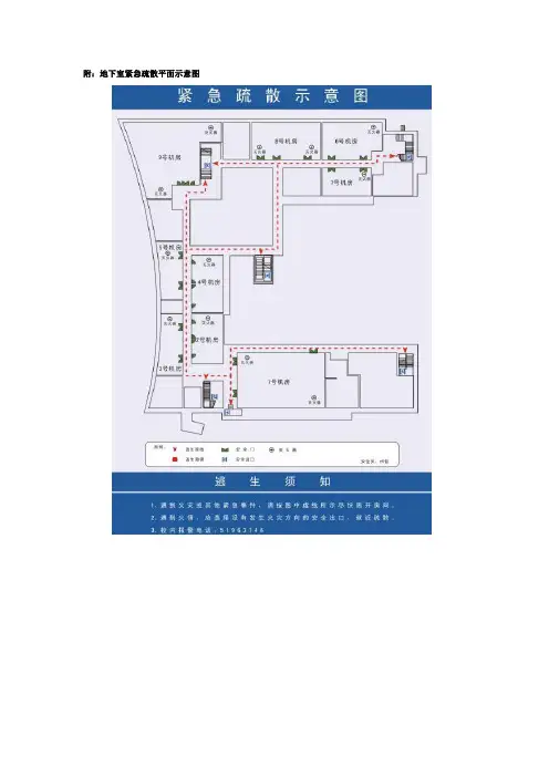 地下室紧急疏散示意图