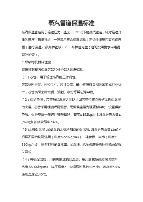 蒸汽管道保温标准 3