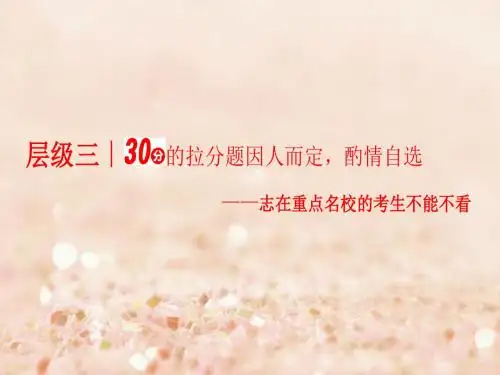 (新课标)2017高考数学二轮温习 层级三 30分的拉分题 压轴专题(一) 选择题第12题 填空题第16题的抢分策略