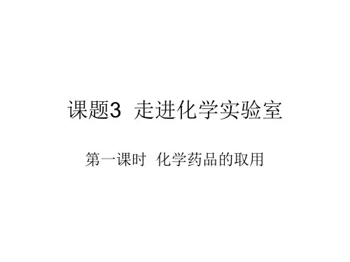 1.3.1化学药品的取用