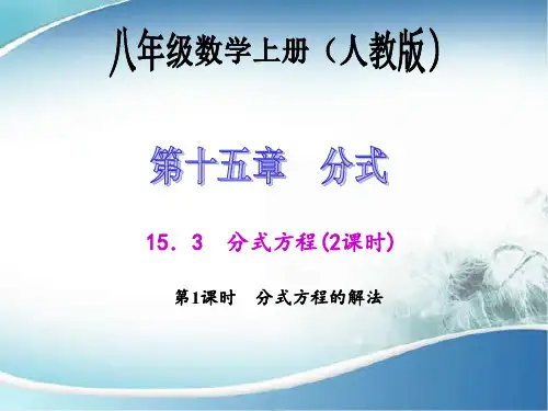 分式方程的解法 (优质课)获奖课件