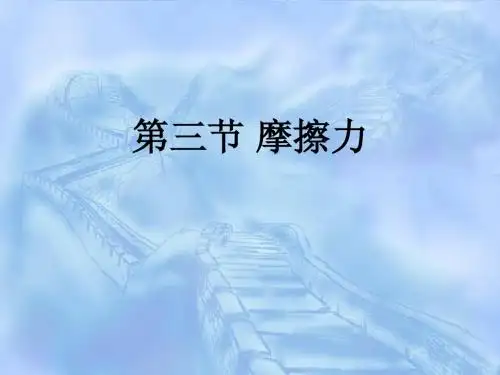 高中物理:3.3《摩擦力》课件