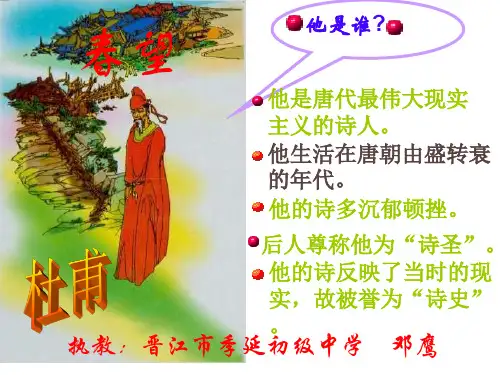 七年级语文春望(2019年10月整理)