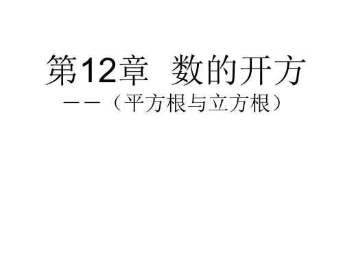 八年级数学数的开方(201908)