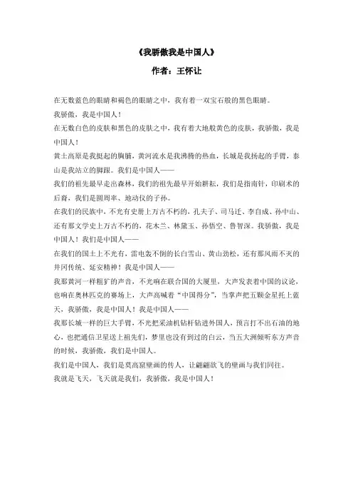 我骄傲我是中国人 2