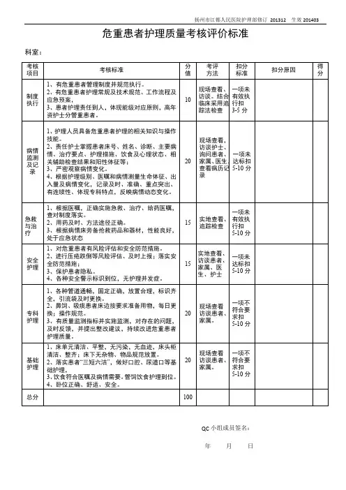 危重患者护理