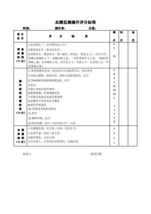 血糖监测操作流程 2