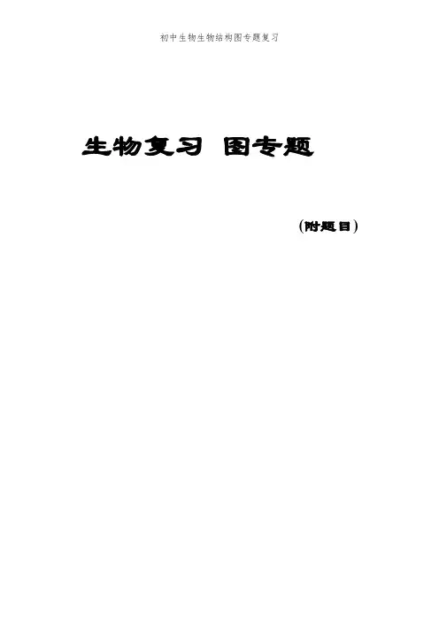 初中生物生物结构图专题复习